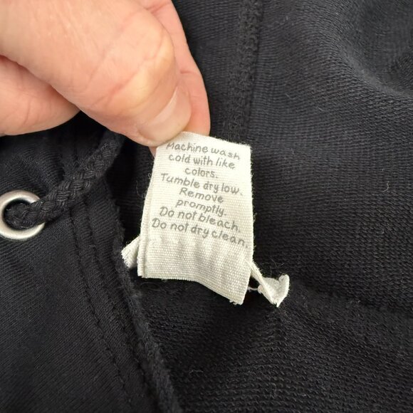 Mod O Doc‎ Black Pullover Hoodie Sweater Cowl Neck Pockets Casual Basic Size XL - Picture 11 of 13